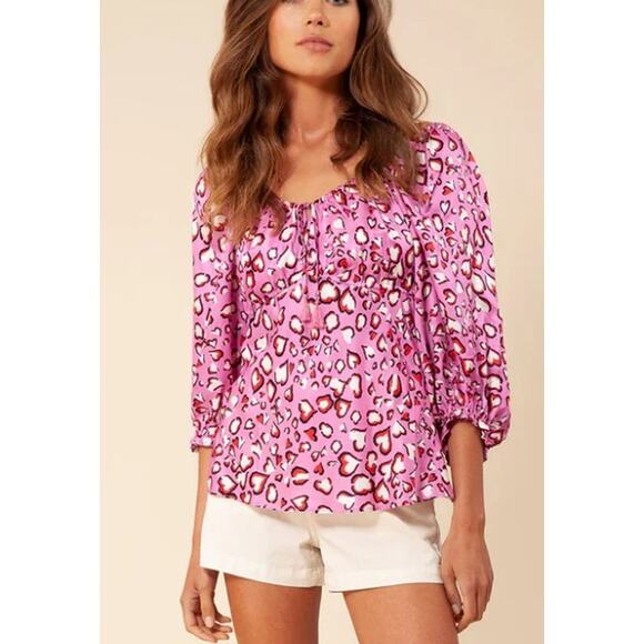 Hale Bob Jenese Silk Top Blouse Sz. M - Picture 1 of 9
